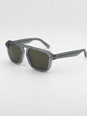 Dior DIORBLACKSUIT S15F 45C0 Sunglasses Grey Square Frame, Green Lenses